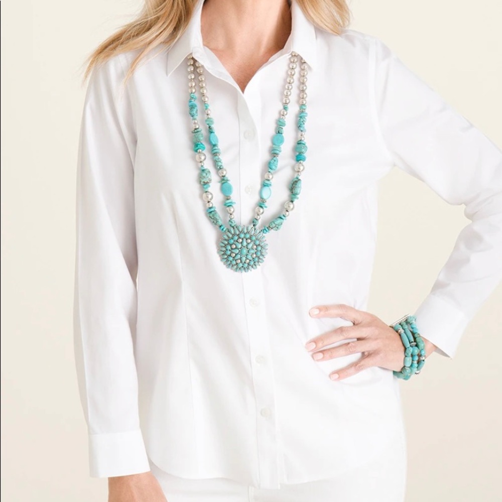CHICO’S Classic No Iron Shirt